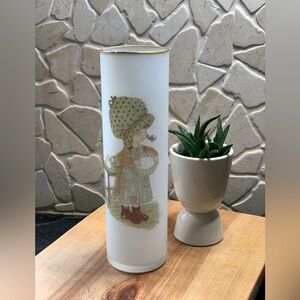 HOLLY HOBBIE | Vintage Frosted Glass Vase/Tea light Holder